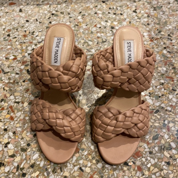 STEVE MADDEN Twisted Braided Heel Sandals - Picture 7 of 10